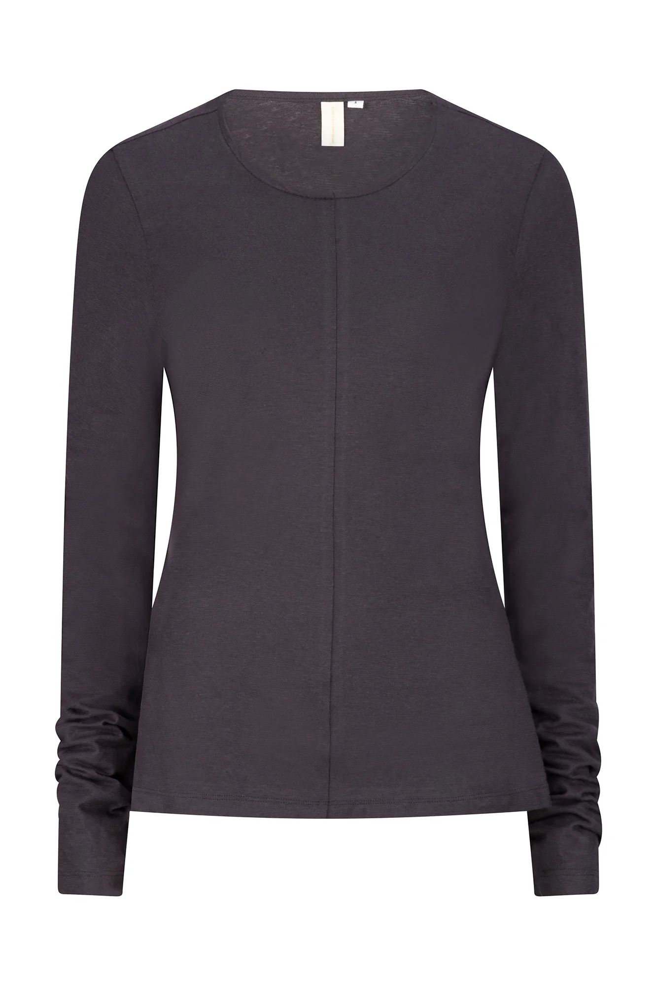 Long Sleeve Drape Top Charcoal